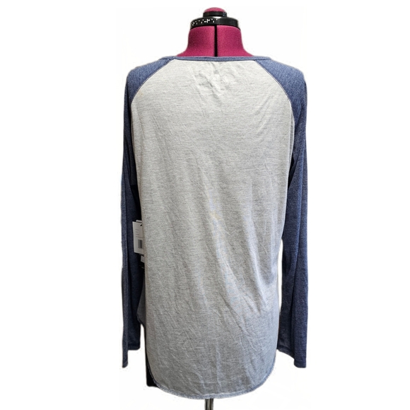 NFL Seattle Seahawks Touch by Alyssa Milano Gray and Blue Long Sleeve Tee NWT - Picture 5 of 16